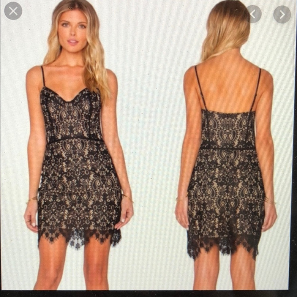 For Love and Lemons black Vika mini dress